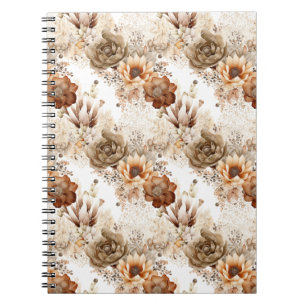 Cuaderno Floral del Sudoeste Crema Marrón Occidental