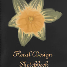Floral Design Sketchbook Black con Daffodils