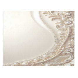Cuaderno Floral Dorado Elegante Ornado
