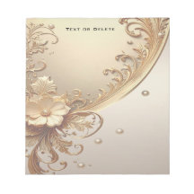 Cuaderno Floral Dorado Ornamental