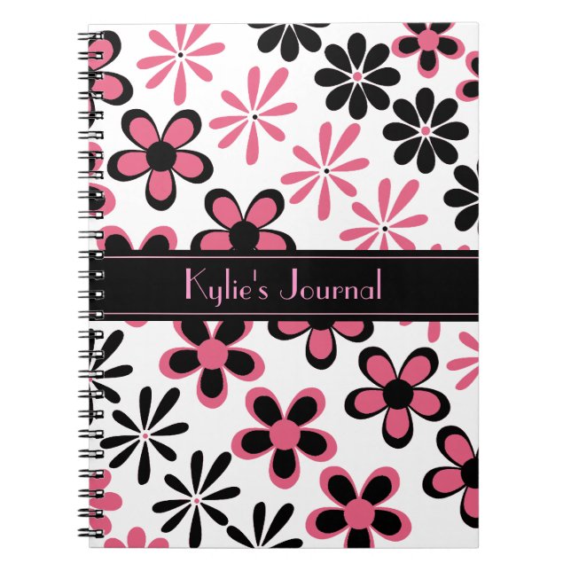 Cuaderno floral elegante del diario (Frente)