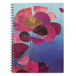 Cuaderno Floral estilizada de Borgoña