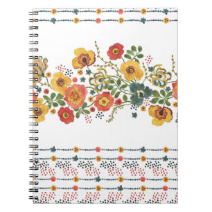 Cuaderno Floral Estilizada: Diseño Seamless de Acuarela.