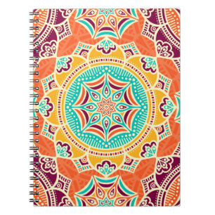 Cuaderno Floral Étnica: Encantador Diseño Sin Marea.