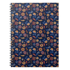 Cuaderno Floral folclórica rústica