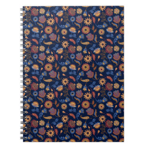 Cuaderno Floral folclórica rústica