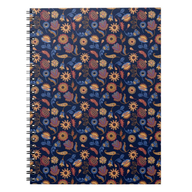 Cuaderno Floral folclórica rústica (Frente)