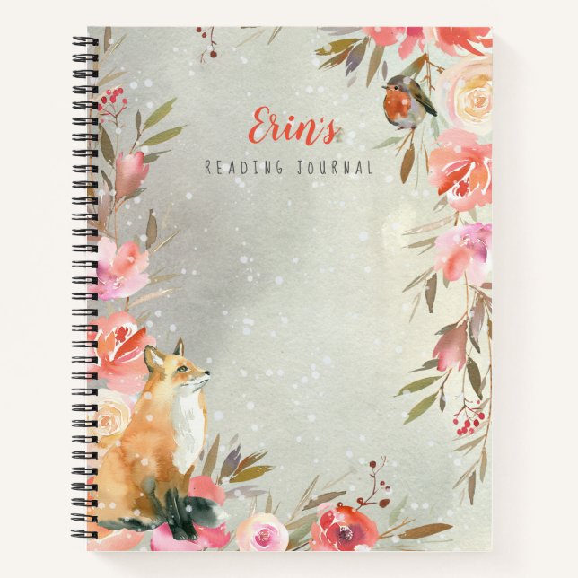 Cuaderno Floral Fox Reading Journal (Anverso)