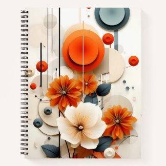 Cuaderno Floral Geométrico Abstracto