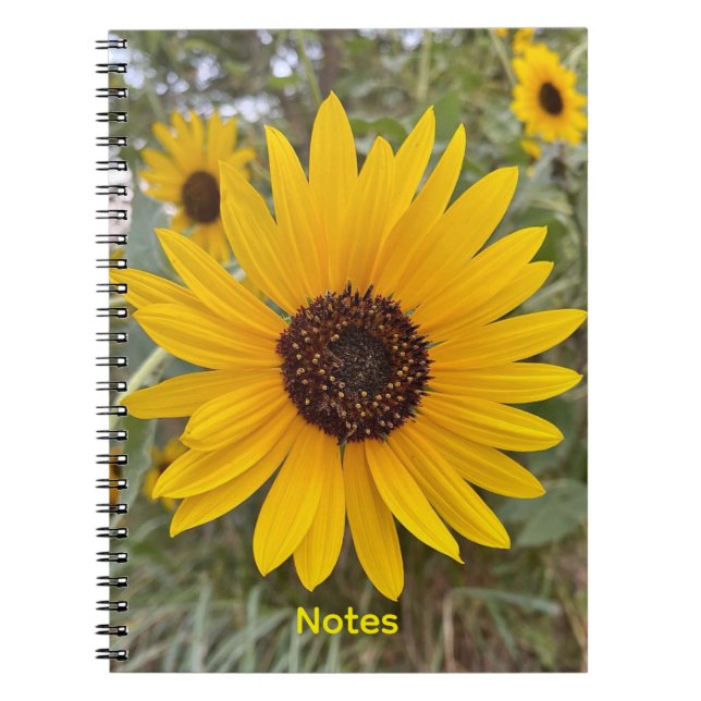 Cuaderno Floral Girasol Dorado (Frente)