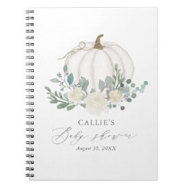 Cuaderno Floral Greeneration Pumpkin Baby Shower Guest Book