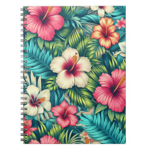 Cuaderno Floral hawaiano/tropical
