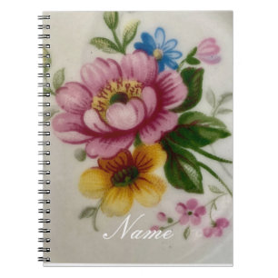 Cuaderno Floral inspirada en la porcelana