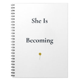 Cuaderno Floral Inspirador Ella Está Evolucionando