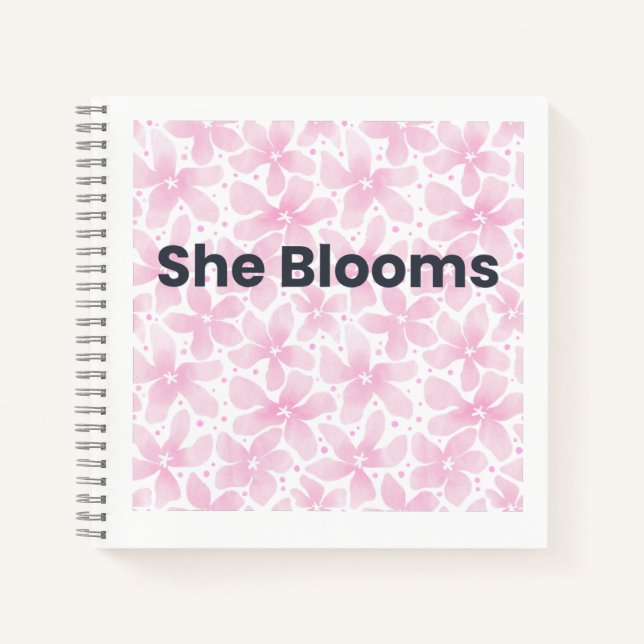 Cuaderno Floral Inspirador She Blooms (Anverso)