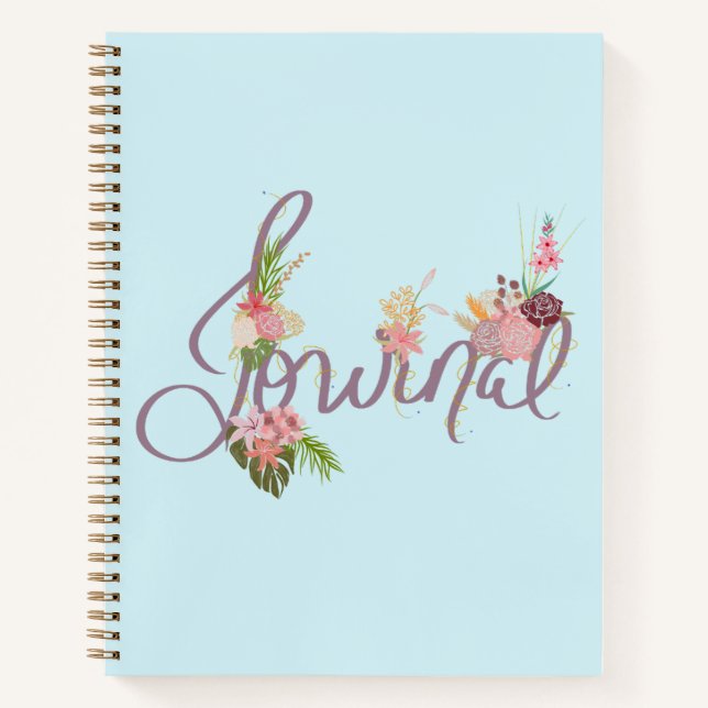 Cuaderno Floral Inspiration Journal con brillantes floracio (Anverso)
