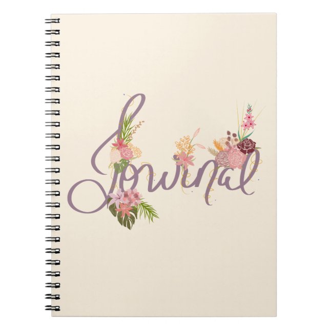 Cuaderno Floral Inspiration Journal con brillantes floracio (Frente)