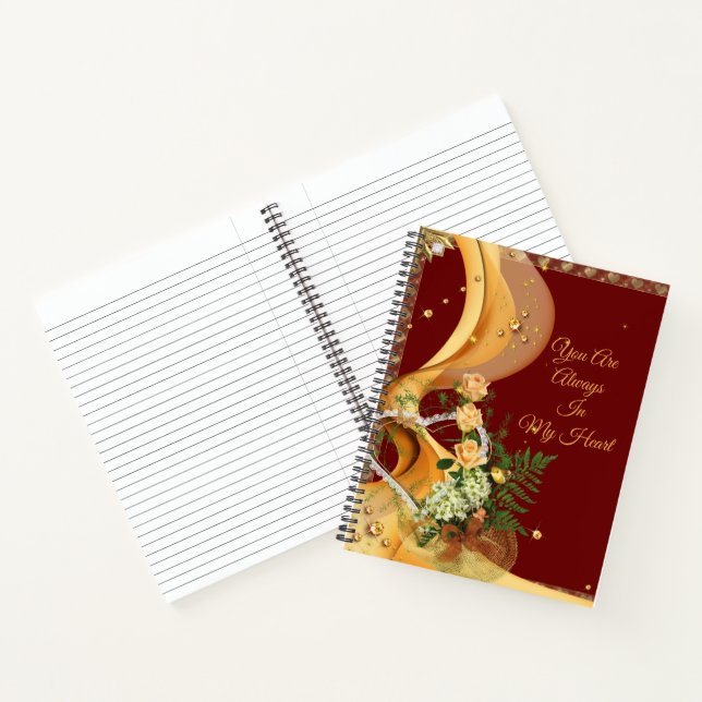 Cuaderno Floral Luxury Gold Modern Añadir tu texto (Interior)