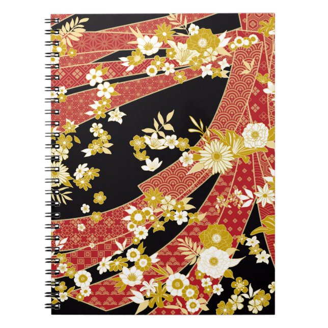 Cuaderno Floral Mix Kimono Pattern (Frente)