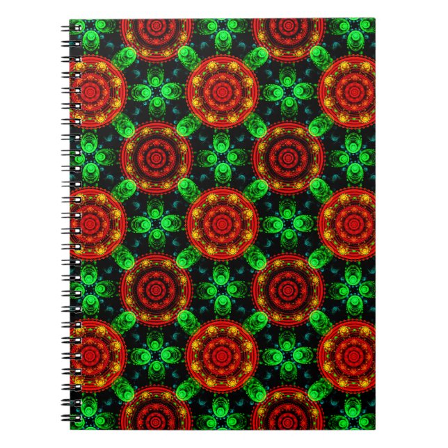 Cuaderno Floral Modern Boho Elegant Abstract Pattern #504 (Frente)