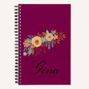 Cuaderno Floral moderna de Boho