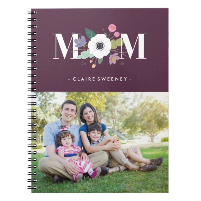 Cuaderno Floral Mom Journal - Plum (Frente)
