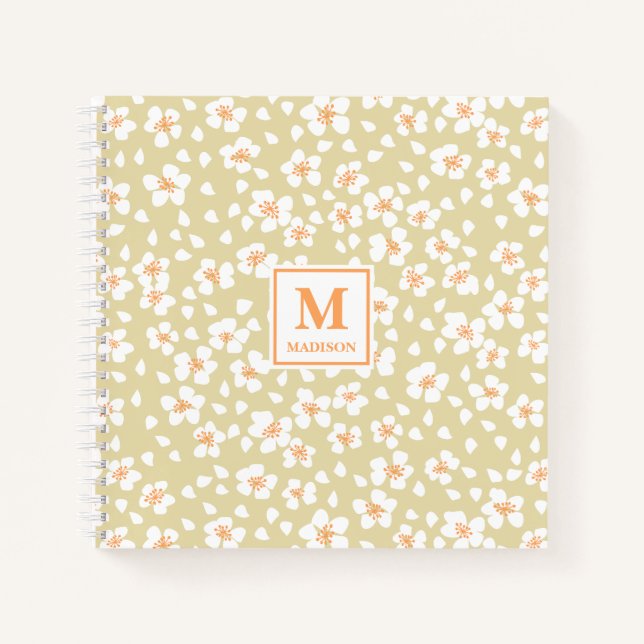 Cuaderno Floral Monogram Notebook Journal (Anverso)