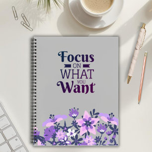 Cuaderno Floral Morado Inspirador