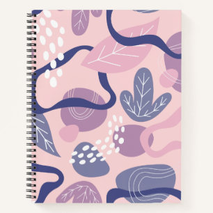 Cuaderno Floral morado minimalista