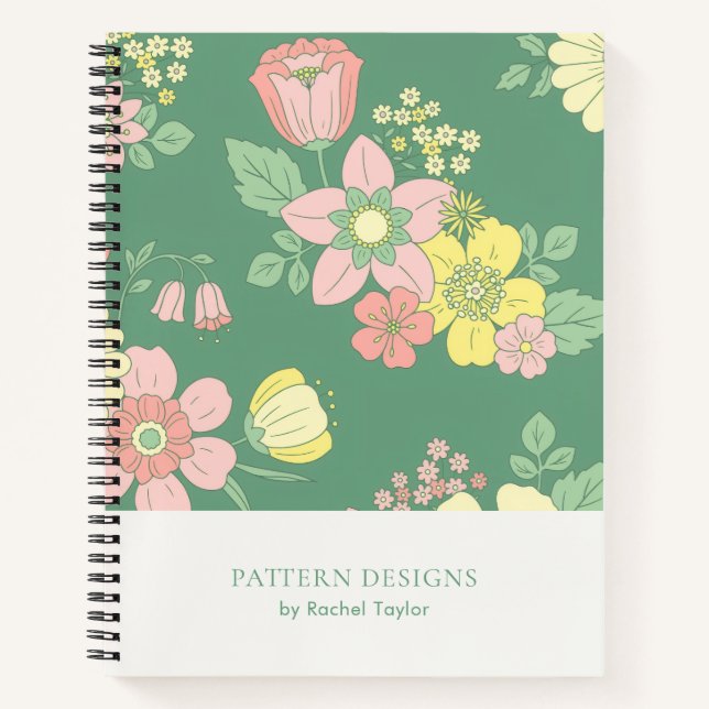 Cuaderno Floral natural de Boho (Anverso)