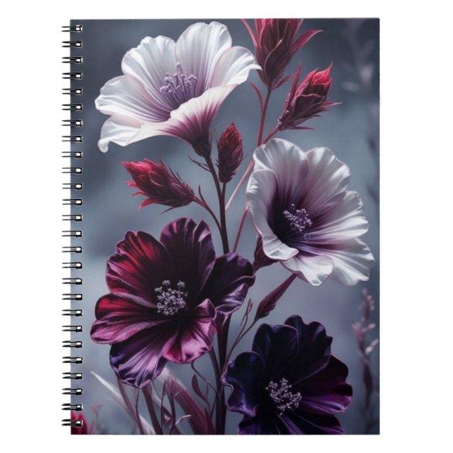 Cuaderno Floral Oscuro Elegante (Frente)