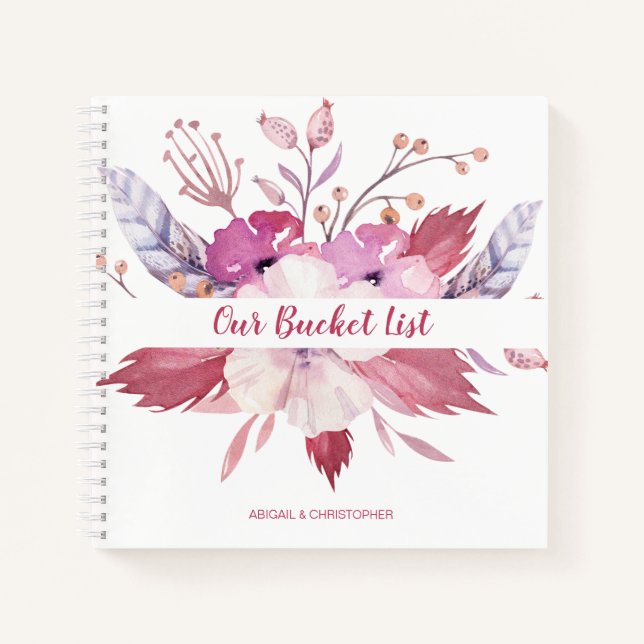 Cuaderno Floral Our Bucket List Keepsake Journal (Anverso)