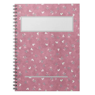 Cuaderno Floral Para Actividad Diaria|Corazón Rosa