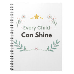 Cuaderno Floral para Maestros Cada Niño Puede Bril