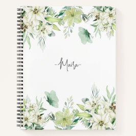 Cuaderno Floral personalizada Estilo femenino moderno lindo