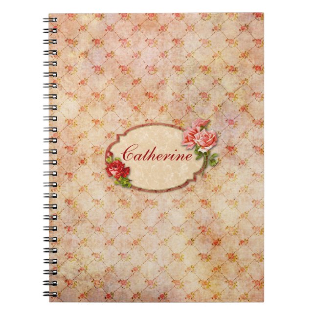 Cuaderno Floral personalizada Vintage Giral (Frente)