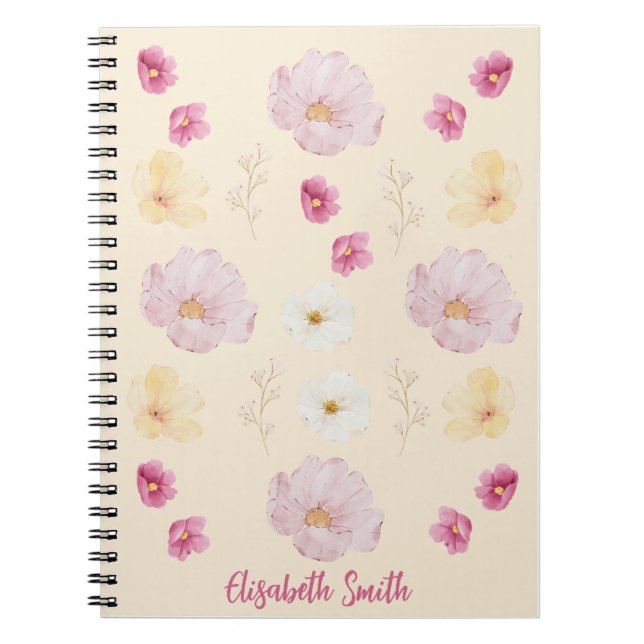 Cuaderno Floral Personalizado (Frente)