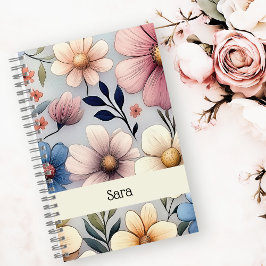 Cuaderno Floral Personalizado