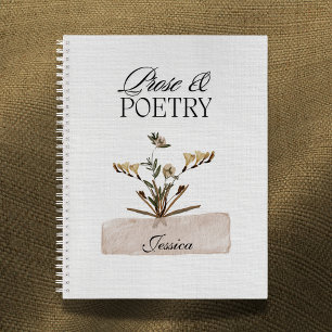 Cuaderno Floral Personalizado de Prosa y Poesía