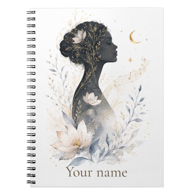 Cuaderno Floral Personalizado Flor de Cielo (Frente)