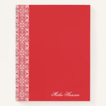 Cuaderno Floral Personalizado Rojo Amapola