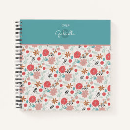 Cuaderno Floral pintada