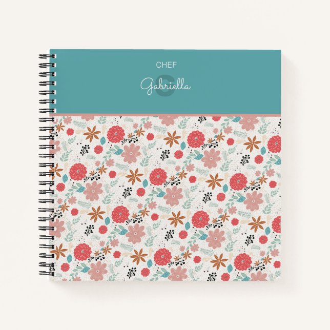 Cuaderno Floral pintada (Anverso)