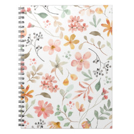 Cuaderno Floral Print Notebook