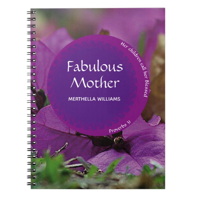 Cuaderno Floral Purple MOTHER'S DAY Fabulous Mother (Frente)