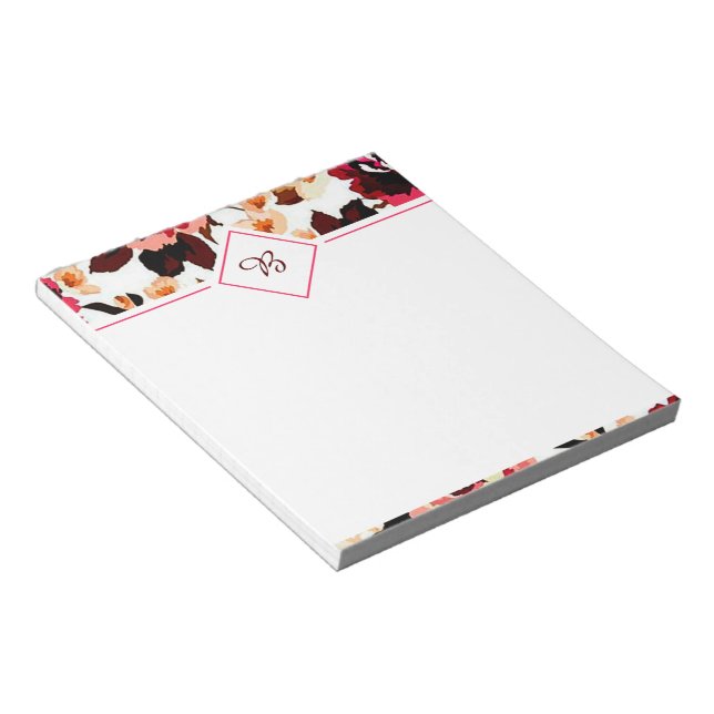 Cuaderno floral rojo (Lado Derecho)