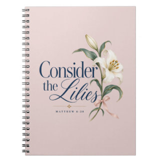 Cuaderno Floral Rosa Considera los Lirios