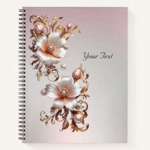Cuaderno Floral Rosa Decorativo
