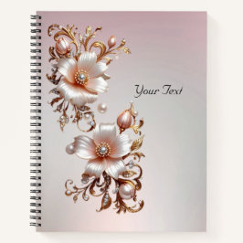 Cuaderno Floral Rosa Decorativo