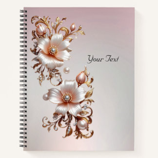 Cuaderno Floral Rosa Decorativo